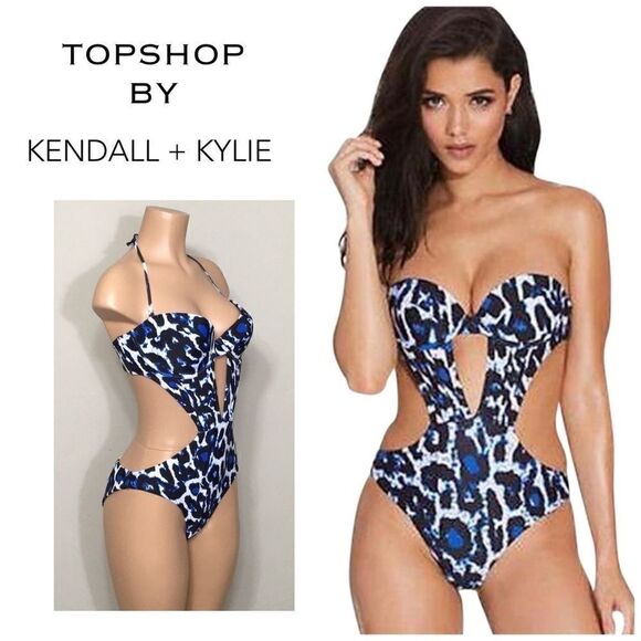 TOPSHOP Kendall + Kylie animal print monokini.NWT - Picture 1 of 9